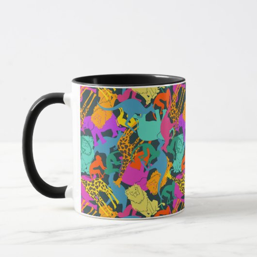 Mug Motif des silhouettes animales (Gauche)
