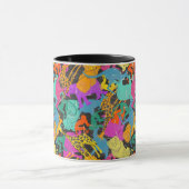 Mug Motif des silhouettes d'animaux rétro (Centre)