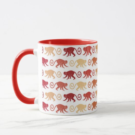 Mug Motif des singes rouges (Gauche)