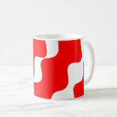 Mug Motif des vagues blanches et rouges (Devant droit)