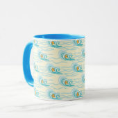 Mug Motif des vagues douces (Devant gauche)