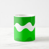 Mug Motif des vagues horizontales vertes et blanches (Centre)