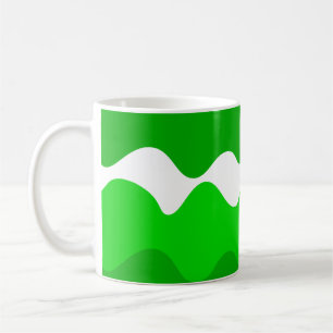Mug Motif des vagues horizontales vertes et blanches