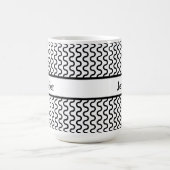 Mug Motif des vagues rétro blanches et noires personna (Centre)