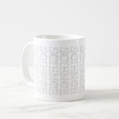Mug Motif d'esquisse de typographie scientifique (Devant gauche)