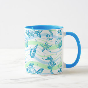 Mug Motif d'esquisse marine