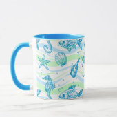 Mug Motif d'esquisse marine (Gauche)