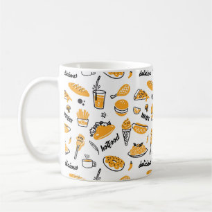 Mug Motif d'esquisse Retro Fast Food