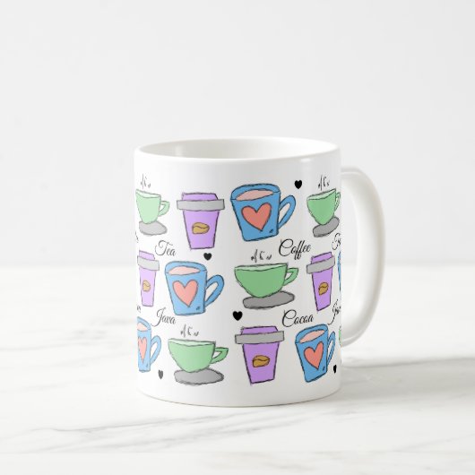 Mug Motif Dessins de conteneurs pour amateurs de café  (Devant droit)
