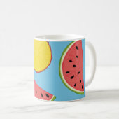 Mug Motif d'été avec ananas et pastèque, ba (Devant droit)