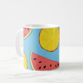 Mug Motif d'été avec ananas et pastèque, ba (Devant gauche)