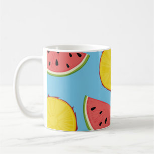 Mug Motif d'été avec ananas et pastèque, ba