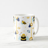 Mug Motif d'été du printemps de l'abeille au miel (Devant droit)
