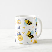 Mug Motif d'été du printemps de l'abeille au miel (Devant droit)