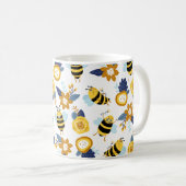 Mug Motif d'été du printemps de l'abeille au miel (Devant droit)