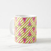 Mug Motif d'été Pink Watermelon et Yellow Strip (Devant gauche)