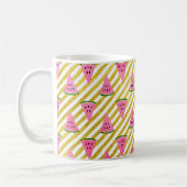 Mug Motif d'été Pink Watermelon et Yellow Strip (Gauche)