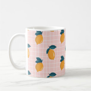 Mug Motif d'été vintage sans soudure avec citrons à la
