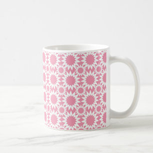 Mug Motif d'étoile fleurie rose et blanc mignon