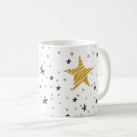 Mug Motif d'étoiles (Devant droit)