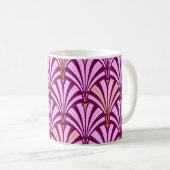 Mug Motif d'éventail Art déco - orchidée et violet (Devant droit)