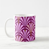 Mug Motif d'éventail Art déco - orchidée et violet (Gauche)