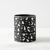 Mug Motif d'Halloween, chauves-souris et araignées (Centre)