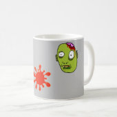 Mug Motif d'Halloween sur gris (Devant droit)