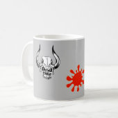 Mug Motif d'Halloween sur gris (Devant gauche)