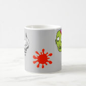 Mug Motif d'Halloween sur gris (Centre)