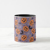 Mug Motif d'Halloween violet Jack-O-lanterne (Centre)