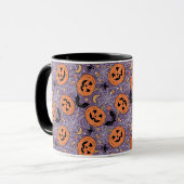 Mug Motif d'Halloween violet Jack-O-lanterne (Devant gauche)