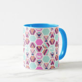 Mug Motif d'hexagone d'aquarelle (Devant droit)