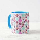 Mug Motif d'hexagone d'aquarelle (Devant gauche)