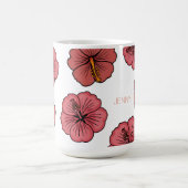 Mug Motif d'hibiscus tropical personnalisé (Centre)