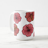 Mug Motif d'hibiscus tropical personnalisé (Devant gauche)