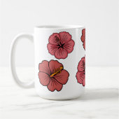 Mug Motif d'hibiscus tropical personnalisé (Gauche)