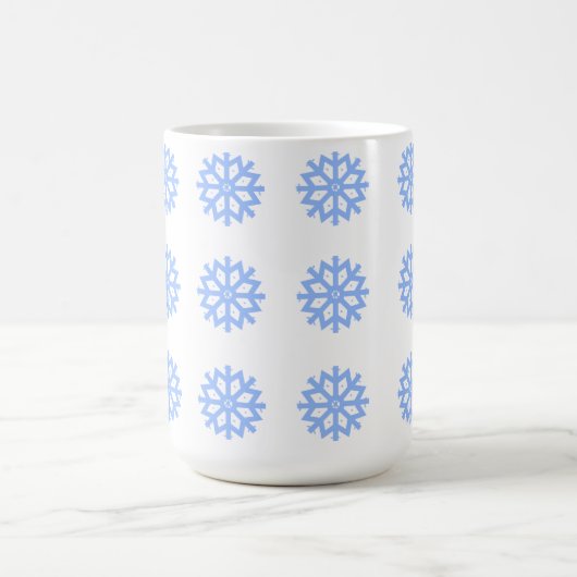Mug Motif d'hiver bleu clair Snowflake (Centre)