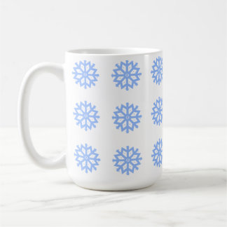 Mug Motif d'hiver bleu clair Snowflake