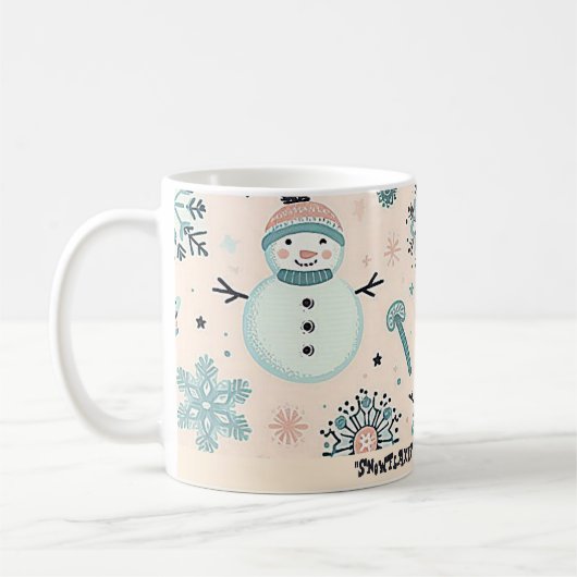 Mug motif d'hiver enneigé (Gauche)