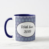 Mug Motif d'hiver Flèches bleues et blanches (Gauche)