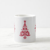 Mug Motif d'hiver scandinave Red Snowflake (Centre)