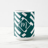 Mug Motif diagonal minimaliste, Monogramme (Centre)