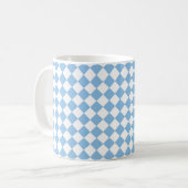 Mug Motif diamant à carreaux bleu blanc (Devant gauche)