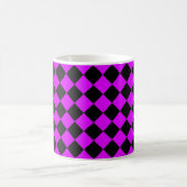 Mug Motif diamant damier noir violet (Centre)