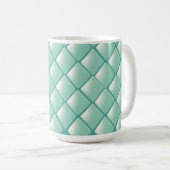 Mug Motif diamant matelassé sarcelle (Devant droit)