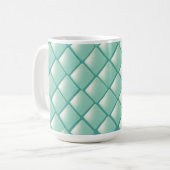 Mug Motif diamant matelassé sarcelle (Devant gauche)