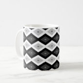 Mug Motif diamant noir, blanc et gris (Devant gauche)