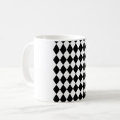 Mug Motif diamant noir et blanc (Devant gauche)