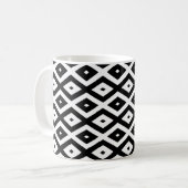 Mug Motif diamant noir et blanc (Devant gauche)